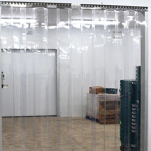 ستارة باب شريطية شفافة من مادة PVC - ستارة صناعية بلاستيكية ناعمة للحماية من الرياح والطقس - غطاء باب مرن من مادة PVC للاستخدام المنزلي والتجاري in Kuwait