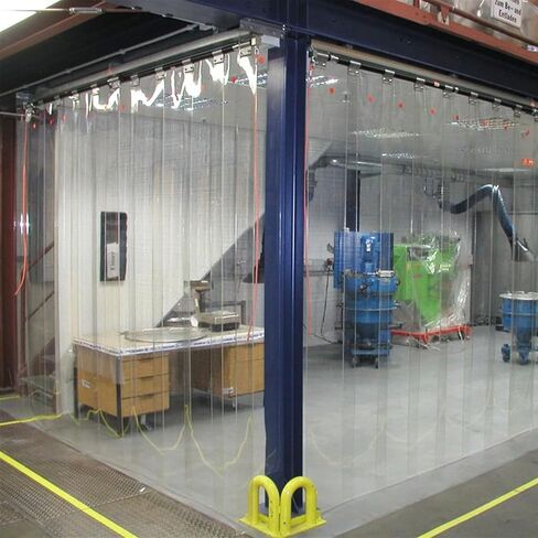 ستارة باب شريطية شفافة من مادة PVC - ستارة صناعية بلاستيكية ناعمة للحماية من الرياح والطقس - غطاء باب مرن من مادة PVC للاستخدام المنزلي والتجاري in Kuwait