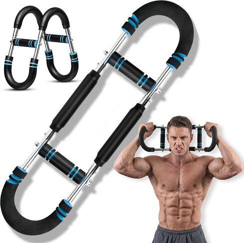 DMoose Fitness Multi Purpose Adjustable Power Twister - Chest and Arm Trainer, 3 Resistance Levels, Non-Slip Ergonomic Grip, Home Portable Biceps Strength Trainer for Men & Women in Kuwait
