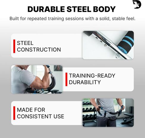 DMoose Fitness Multi Purpose Adjustable Power Twister - Chest and Arm Trainer, 3 Resistance Levels, Non-Slip Ergonomic Grip, Home Portable Biceps Strength Trainer for Men & Women in Kuwait