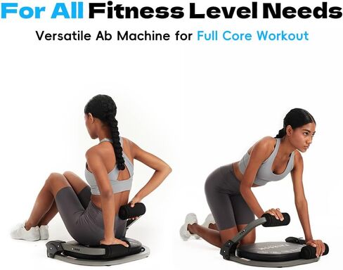 Ab Machine for Home Gym, Abs Workout Equipment for Sit Up Exercise, Ab Trainer Machine with Resistance Bands, Abdominal Exercise Equipment for All Ages in Saudi Arabia