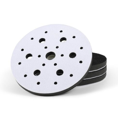 4 قطع من وسادات الواجهة، 6 بوصة 25 فتحة خطاف وحلقة إسفنجية ناعمة وسادة دعم عازلة، وسادة تلميع لتلميع الأعمال الخشبية للسيارات in Kuwait