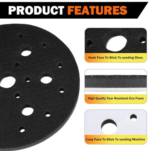 4 قطع من وسادات الواجهة، 6 بوصة 25 فتحة خطاف وحلقة إسفنجية ناعمة وسادة دعم عازلة، وسادة تلميع لتلميع الأعمال الخشبية للسيارات in Kuwait