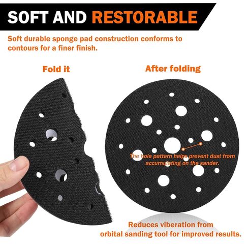 4 قطع من وسادات الواجهة، 6 بوصة 25 فتحة خطاف وحلقة إسفنجية ناعمة وسادة دعم عازلة، وسادة تلميع لتلميع الأعمال الخشبية للسيارات in Kuwait