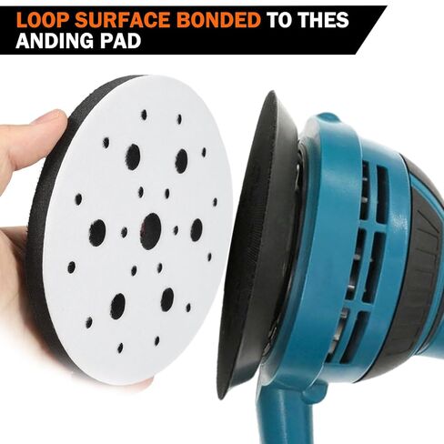 4 قطع من وسادات الواجهة، 6 بوصة 25 فتحة خطاف وحلقة إسفنجية ناعمة وسادة دعم عازلة، وسادة تلميع لتلميع الأعمال الخشبية للسيارات in Kuwait