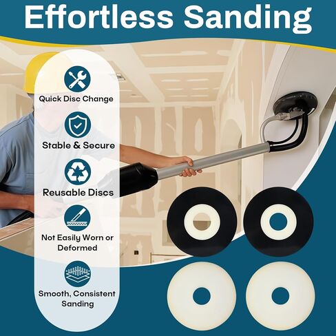4-Pack 9" Discs Sanding Backup Pads Compatible with Porter Cable 7800 Drywall Sander, Fits Most 9" Discs Sanding Tools, Foam Backed for Durability and Reusable Disc Use in Kuwait