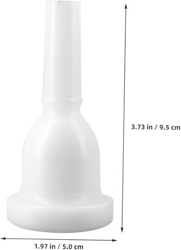 Tuba Mouthpiece Replacement Accessory, Plastic Musical Mouthpiece with 39mm Large and 13mm Small Diameter, White Upright Key Design for Beginner Tuba Practice and Performance in Saudi Arabia