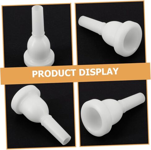 Tuba Mouthpiece Replacement Accessory, Plastic Musical Mouthpiece with 39mm Large and 13mm Small Diameter, White Upright Key Design for Beginner Tuba Practice and Performance in Saudi Arabia