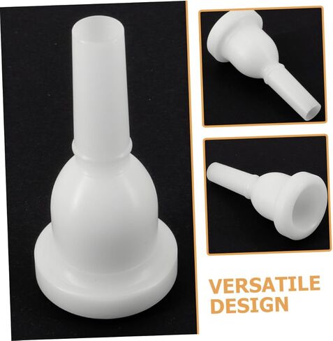 Tuba Mouthpiece Replacement Accessory, Plastic Musical Mouthpiece with 39mm Large and 13mm Small Diameter, White Upright Key Design for Beginner Tuba Practice and Performance in Saudi Arabia