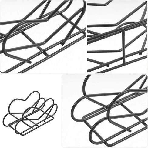 حامل مناديل معدني من Cabilock قطعتين على شكل قلب، موزع مناديل حديدية عمودية، رف تخزين المناشف الورقية لطاولة المطبخ وطاولة المطاعم in Kuwait