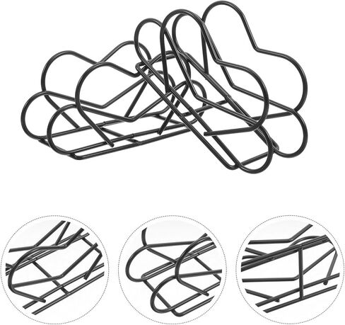 حامل مناديل معدني من Cabilock قطعتين على شكل قلب، موزع مناديل حديدية عمودية، رف تخزين المناشف الورقية لطاولة المطبخ وطاولة المطاعم in Kuwait