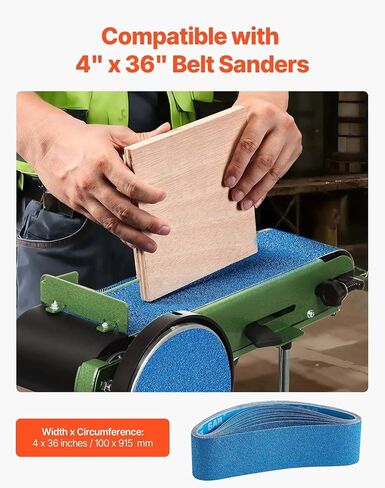 4x36" Sanding Belts 10PCS Abrasive Belt Sander with 40 to 240 Grits for Metal Polishing Knife Sharpening Home in Kuwait