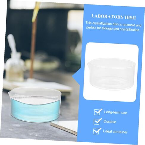 طبق تبلور زجاجي للمختبر مع صنبور 100 مم أداة تبخر مسطحة القاع الأواني الزجاجية للتجارب الكيميائية واستخدام المختبر العلمي in Kuwait