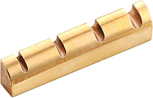 4-String Slotted Electric Bass Brass Nut Bass Guitar Brass Nut Up Saddle Electric Bass Pre-Slotted Nut Replacement Parts in Saudi Arabia