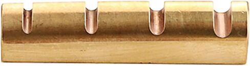 4-String Slotted Electric Bass Brass Nut Bass Guitar Brass Nut Up Saddle Electric Bass Pre-Slotted Nut Replacement Parts in Saudi Arabia