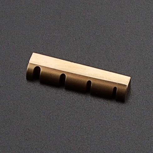 4-String Slotted Electric Bass Brass Nut Bass Guitar Brass Nut Up Saddle Electric Bass Pre-Slotted Nut Replacement Parts in Saudi Arabia