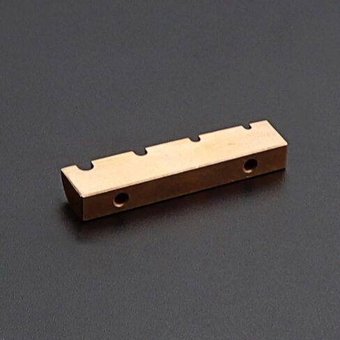 4-String Slotted Electric Bass Brass Nut Bass Guitar Brass Nut Up Saddle Electric Bass Pre-Slotted Nut Replacement Parts in Saudi Arabia