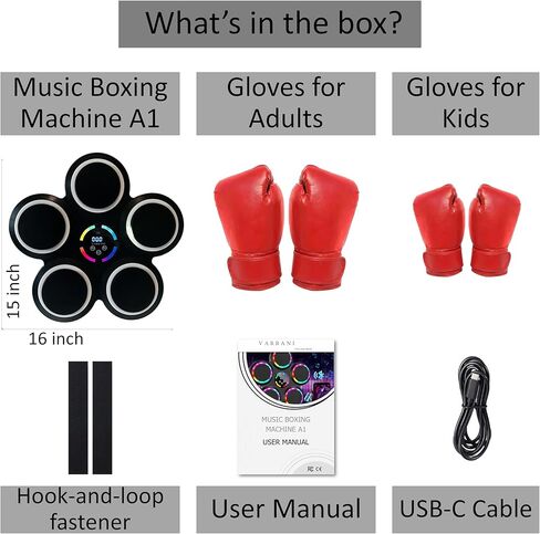 Smart Musical Boxing Machine with 2 Pairs of Gloves - 2026 Upgraded Music Box Machine for Kids & Adults, Wall Mounted Bluetooth Rhythm Punching Trainer, Home Fitness Gift in Saudi Arabia
