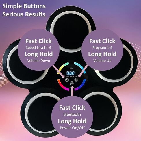 Smart Musical Boxing Machine with 2 Pairs of Gloves - 2026 Upgraded Music Box Machine for Kids & Adults, Wall Mounted Bluetooth Rhythm Punching Trainer, Home Fitness Gift in Saudi Arabia