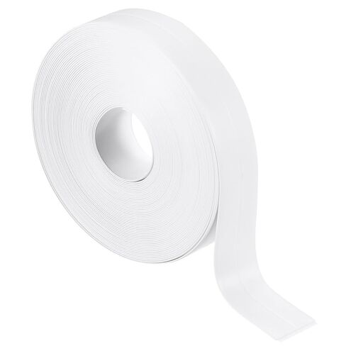 PATIKIL Caulk Tape 0.9" x 33 Ft, Self Adhesive Sealing Tape Waterproof Toilet Tub Caulk Sealant Strip Sealing Trim for Kitchen Bathroom Toilet Bathtub Sink Countertop, White in Saudi Arabia