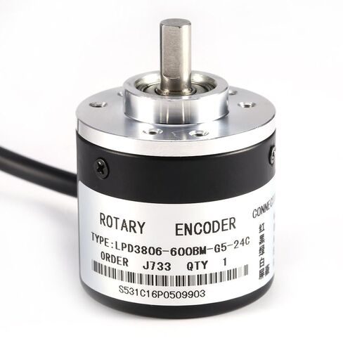 600P/R Rotary Encoder,Incremental Rotary Encoder Module, DC 5-24v-2 Phase,for Intelligent Control of Various Displacement Measurement, Automatic Fixed-Length Leather Automatic Guillotine Machines. in Saudi Arabia