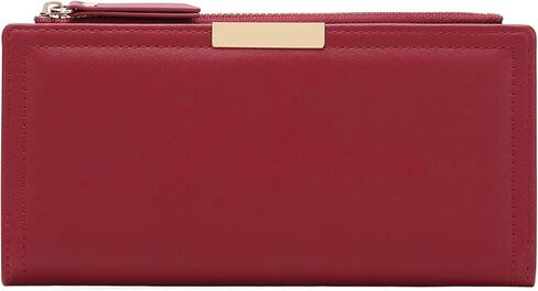 محفظة نساء RFID حظر الجلود الكبيرة محفظة بطاقات متعددة الأزرق مع حامل بطاقة zipper pocke ائتمان in Kuwait