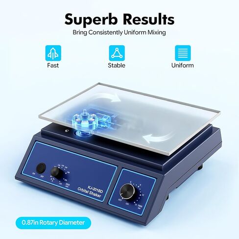 Orbital Shaker KJ-201BD Laboratory Mixer 110V US Standard Scientific Equipment for Mixing Samples Solutions Reagents Adjustable Speed Platform for Lab Classroom Hospitals Researchers Students in Kuwait