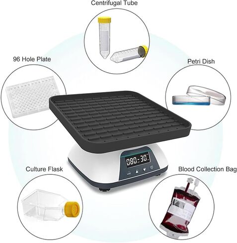 SK-3D Laboratory Shaker, Digital Display Oscillator Orbital Shaker, 10-80RPM Speed Adjustable, 10° Tilt Angle Vibration Table, 1min-8h Timing Setting, for Chemical Science Research in Kuwait