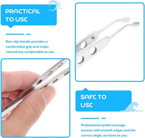 Arita Meibomian Gland Expressor Forceps Tweezers Eyelid Compressor Tool for Meibomian Gland Treatment and Dry Eye Relief with Non-Slip Handle in Saudi Arabia