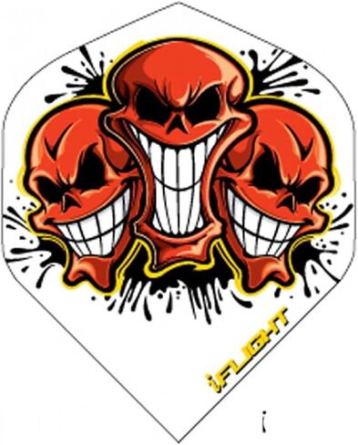 5 Sets (15 Pieces) of Skulls Standard Wide Size Dart Flights - Assorted Designs in Saudi Arabia