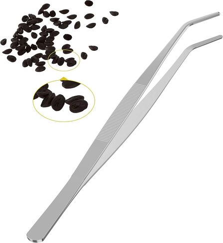 10.6 Inch Stainless Steel Tweezers, Curved Round Blunt Serrated Tip, Aquarium Tweezer, 3/64 Inch Thickness Stainless Steel, Multipurpose Daily Garden Home Lab Craft Repairing Tool in Saudi Arabia