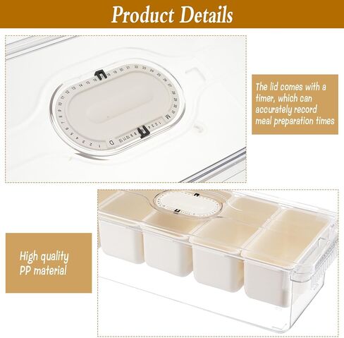 Taco Bar Serving Set for Party with 5 Separate Containers & Components,Taco Mimosa Bar Serving Supplies for Salad, Fruit, Party Garnish in Kuwait