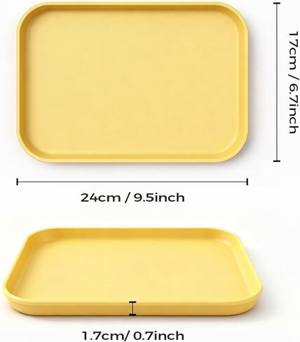 مجموعة أطباق التخييم من البولي بروبلين مكونة من 4 قطع - صواني تقديم مستطيلة لتناول الطعام في الهواء الطلق، والنزهات، والمركبات الترفيهية والاستخدام المنزلي - أطباق خفيفة الوزن وقابلة للتكديس وغير قابلة للكسر، مثالية للمقبلات والوجبات الخفيفة والسوشي والفو in Kuwait
