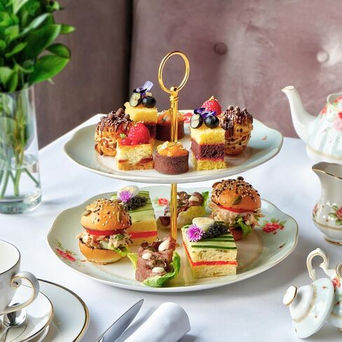 1 Set Cake Tray Stand Handle Cupcake Dessert Plate Hardware Fitting Holder Rod Stand Handle for Cake Stand Wedding Party, 2-Tiers Flower Bronze in Saudi Arabia