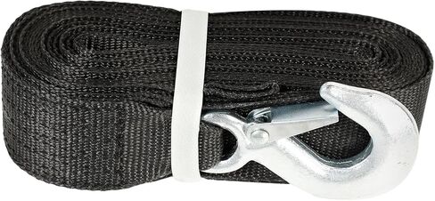 1 Pack Boat Trailer Winch Strap with Hook (2" x 20'), Replacement 10000 lbs Breaking Strength 3300 lbs Load Capacity for Boat,Jet Ski, Black in Kuwait