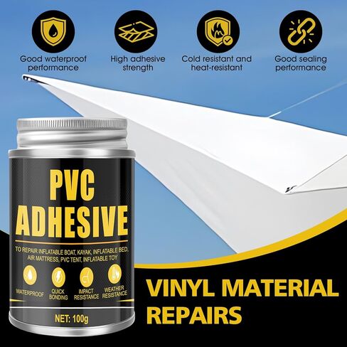 أسمنت الاتصال، أسمنت الفينيل للمواد المطاطية سريع الجفاف، لاصق بطانة البركة، لاصق مطاطي، بطانات حمام السباحة، الأقمشة، مرتبة هوائية، أحواض المياه الساخنة، قوة احترافية، مقاوم للماء، شفاف، 100 جرام in Kuwait