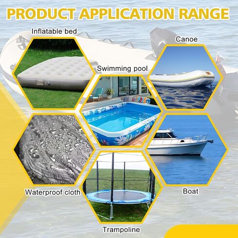 أسمنت الاتصال، أسمنت الفينيل للمواد المطاطية سريع الجفاف، لاصق بطانة البركة، لاصق مطاطي، بطانات حمام السباحة، الأقمشة، مرتبة هوائية، أحواض المياه الساخنة، قوة احترافية، مقاوم للماء، شفاف، 100 جرام in Kuwait