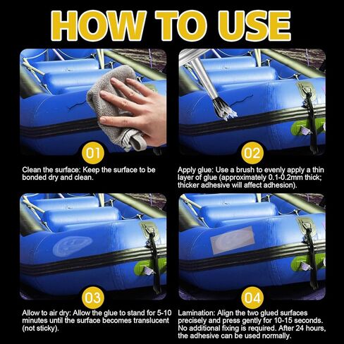 أسمنت الاتصال، أسمنت الفينيل للمواد المطاطية سريع الجفاف، لاصق بطانة البركة، لاصق مطاطي، بطانات حمام السباحة، الأقمشة، مرتبة هوائية، أحواض المياه الساخنة، قوة احترافية، مقاوم للماء، شفاف، 100 جرام in Kuwait