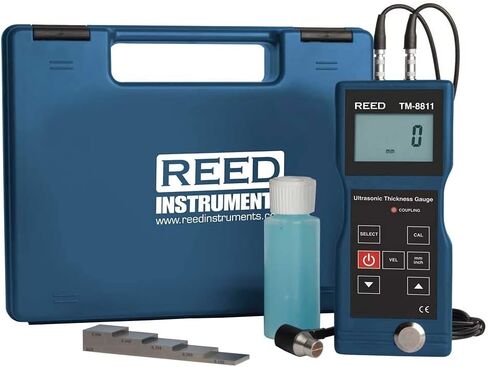 REED Instruments TM-8811-KIT مقياس سمك بالموجات فوق الصوتية مع كتلة معايرة من 5 خطوات in Saudi Arabia