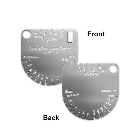 WAKALALA Professional Roofing Thickness Gauge Tool | Magnetic Stainless Steel Metal Gauge for Single/Double Layer Membrane & Sheet Material | High Precision Metal Roofing Inspection & Building Tool in Kuwait