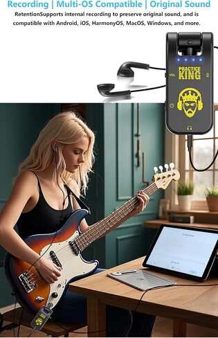 Mini Guitar Headphone Amp, Distortion Timbre Electric Guitar Headphone Amplifier, Micro Headphone Amplifier(Black) in Kuwait