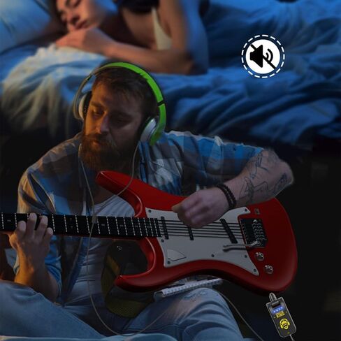 Mini Guitar Headphone Amp, Distortion Timbre Electric Guitar Headphone Amplifier, Micro Headphone Amplifier(Black) in Kuwait