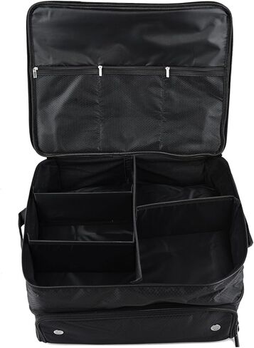 Golf Trunk Organizer, Multi Compartment Car Golf Storage Box, Removable Panel Storage Container with Handles, Ideal for Balls, Tees, Shoes Up to Size 11 & Accessories in Kuwait