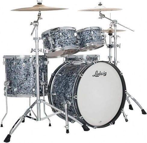 Ludwig Neusonic Rapid MOD2 22" 4 Piece Shell Pack, Steel Blue Pearl (LN34204FTXA7) in Saudi Arabia