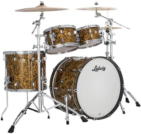 Ludwig Neusonic Rapid MOD2 22" 4 Piece Shell Pack, Butterscotch Pearl (LN34204FTXA6) in Saudi Arabia