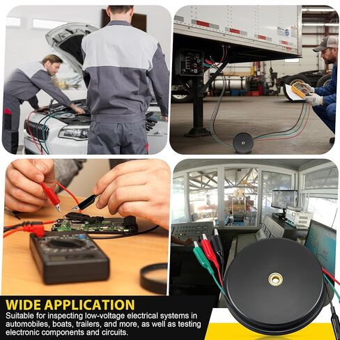 20ft Retractable 3 Wire Test Lead with Red/Black/Green Alligator Clips, 18awg Electrical Test Lead for Circuit Connection, Low Voltage Circuit & Automotive Troubleshooting in Saudi Arabia