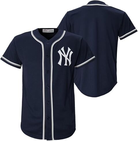 نيويورك يانكيز MLB للأطفال الشباب 4-18 فريق البحرية اللون المطرزة مخيط شعار البيسبول الأزياء جيرسي in Kuwait