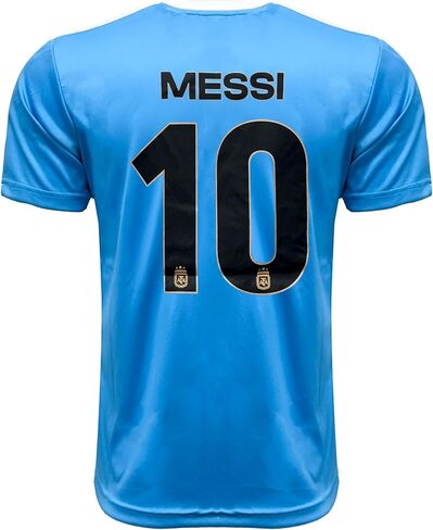 Kids Lionel Messi #10 Argentina Soccer Shirt – Youth Sizes, #10 Front & Back in Saudi Arabia