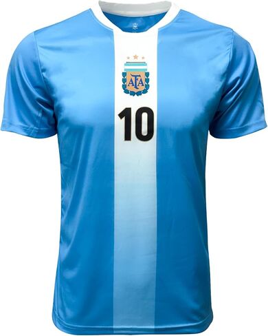 Kids Lionel Messi #10 Argentina Soccer Shirt – Youth Sizes, #10 Front & Back in Saudi Arabia