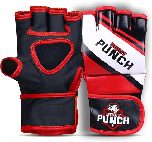 MMA Gloves Men – Durable MMA Sparring Gloves with Impact Padding for Training, Grappling, Boxing, and Martial Arts – Flexible Half-Finger Design for Comfort and Performance in Saudi Arabia